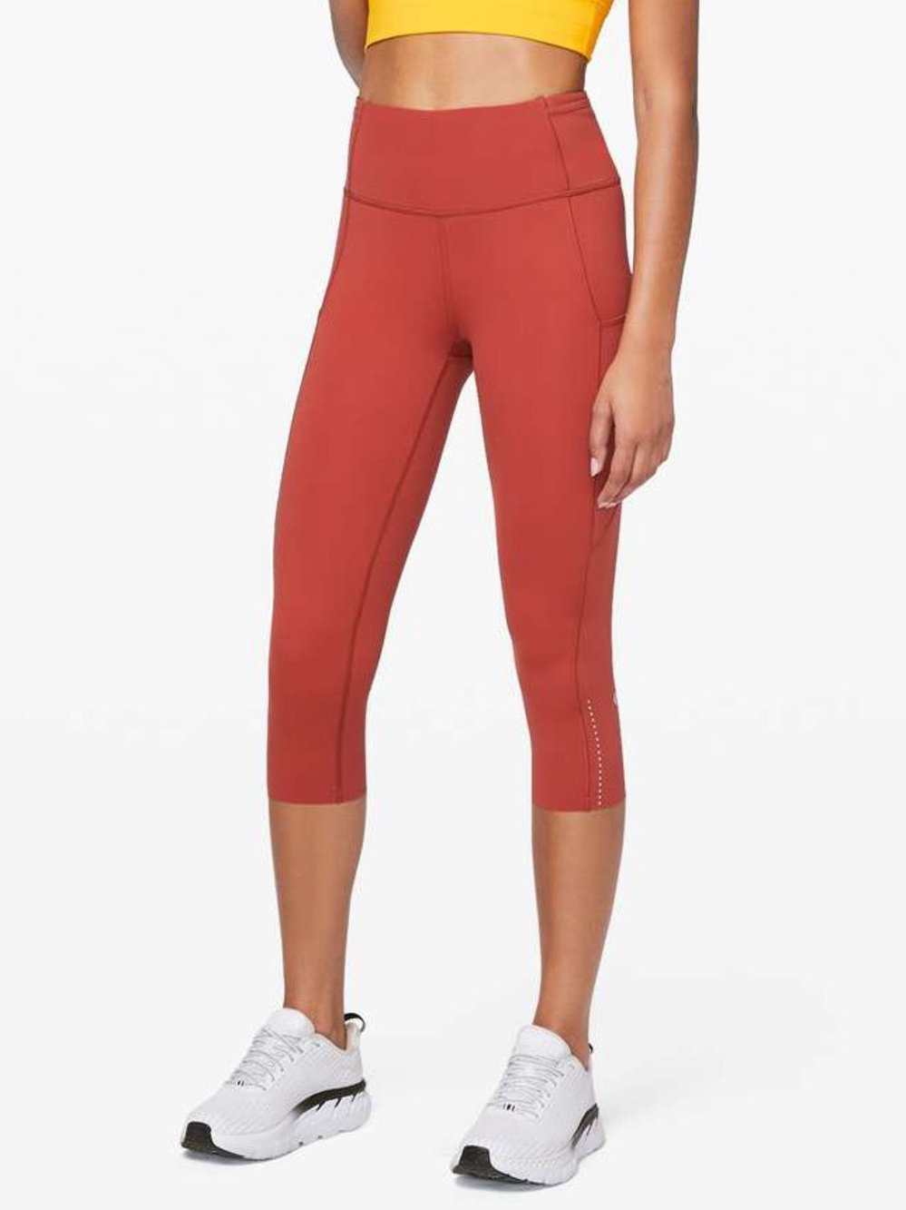 Lululemon Fast and Free Crop II 19" Nulux ✧ Cayenne ✧ Size 4